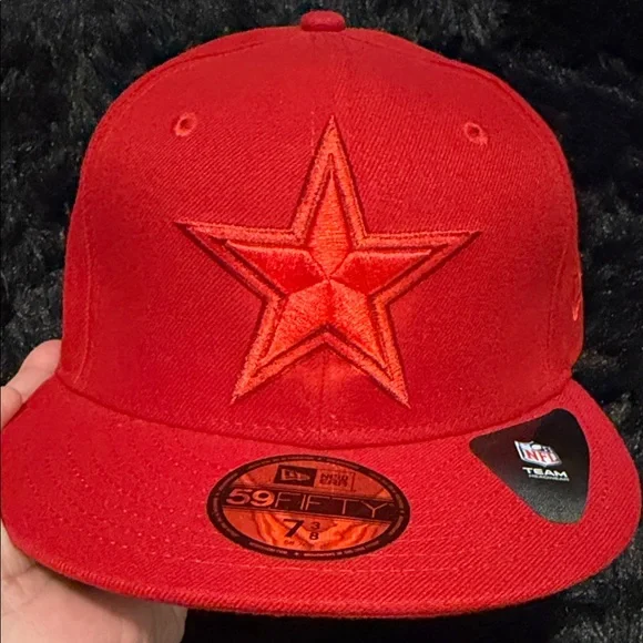 New Era Red Star Cowboys 7 3/8 Fitted 59FIFTY Cap - Picture 2 of 10